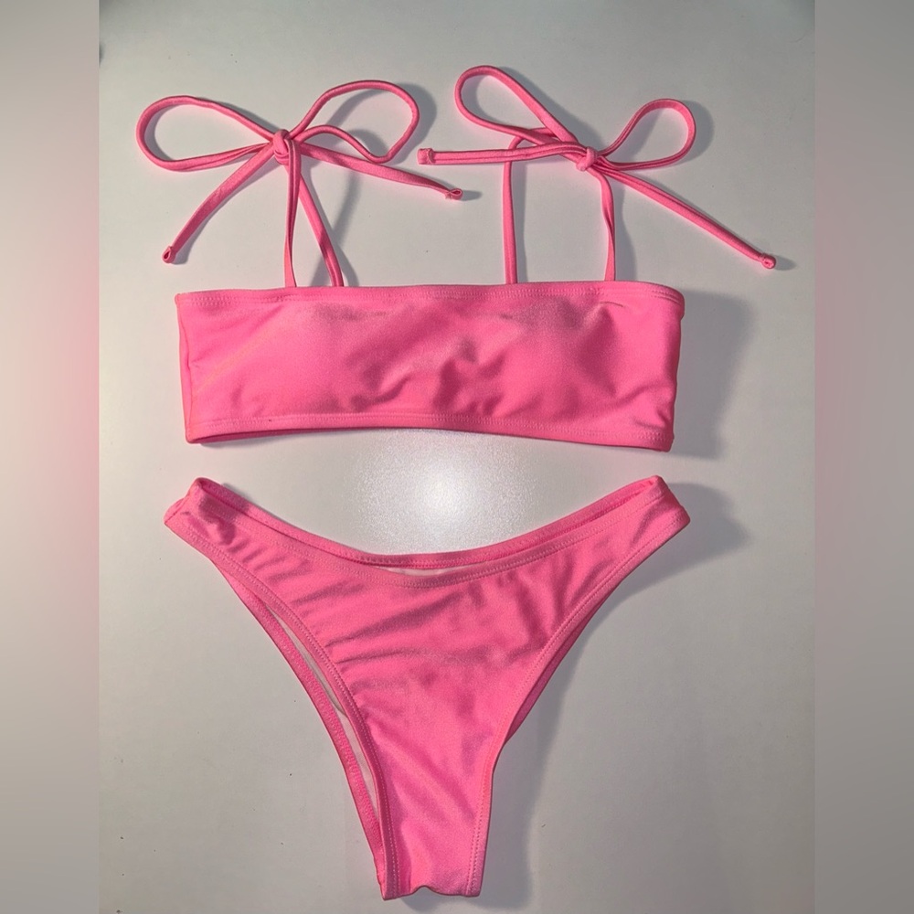 Shein Size XS Pink Bathing Suit Set